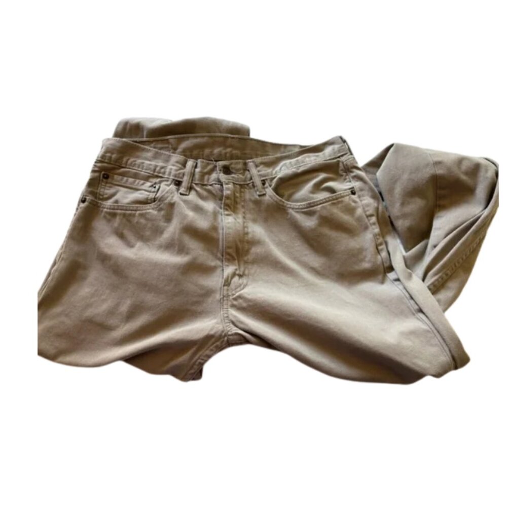 Levi’s 505 Men’s 34x32 Tan Straight Leg Jeans - Picture 3 of 13